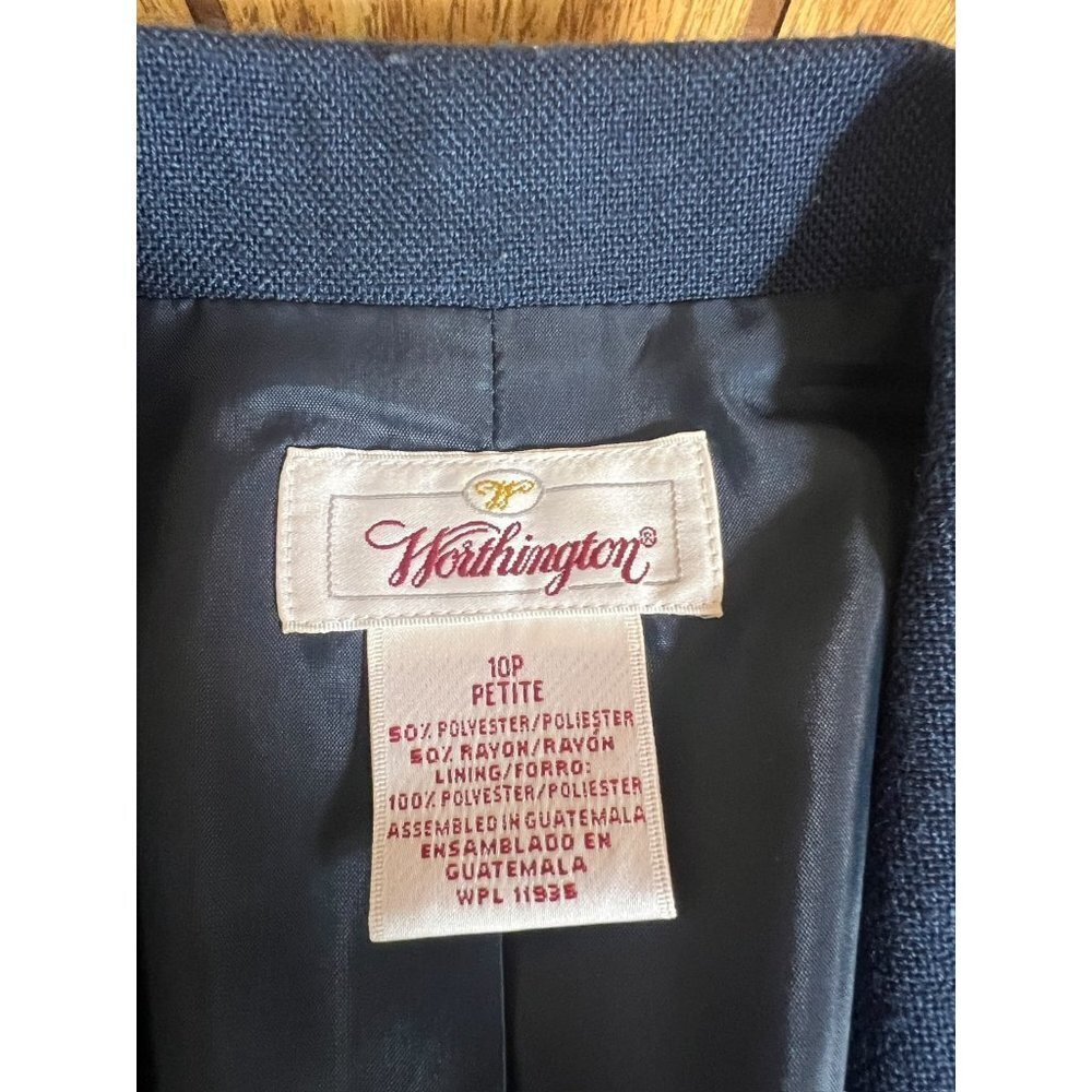 Worthington Women's Navy Blue Blazer - Picture 3 of 6